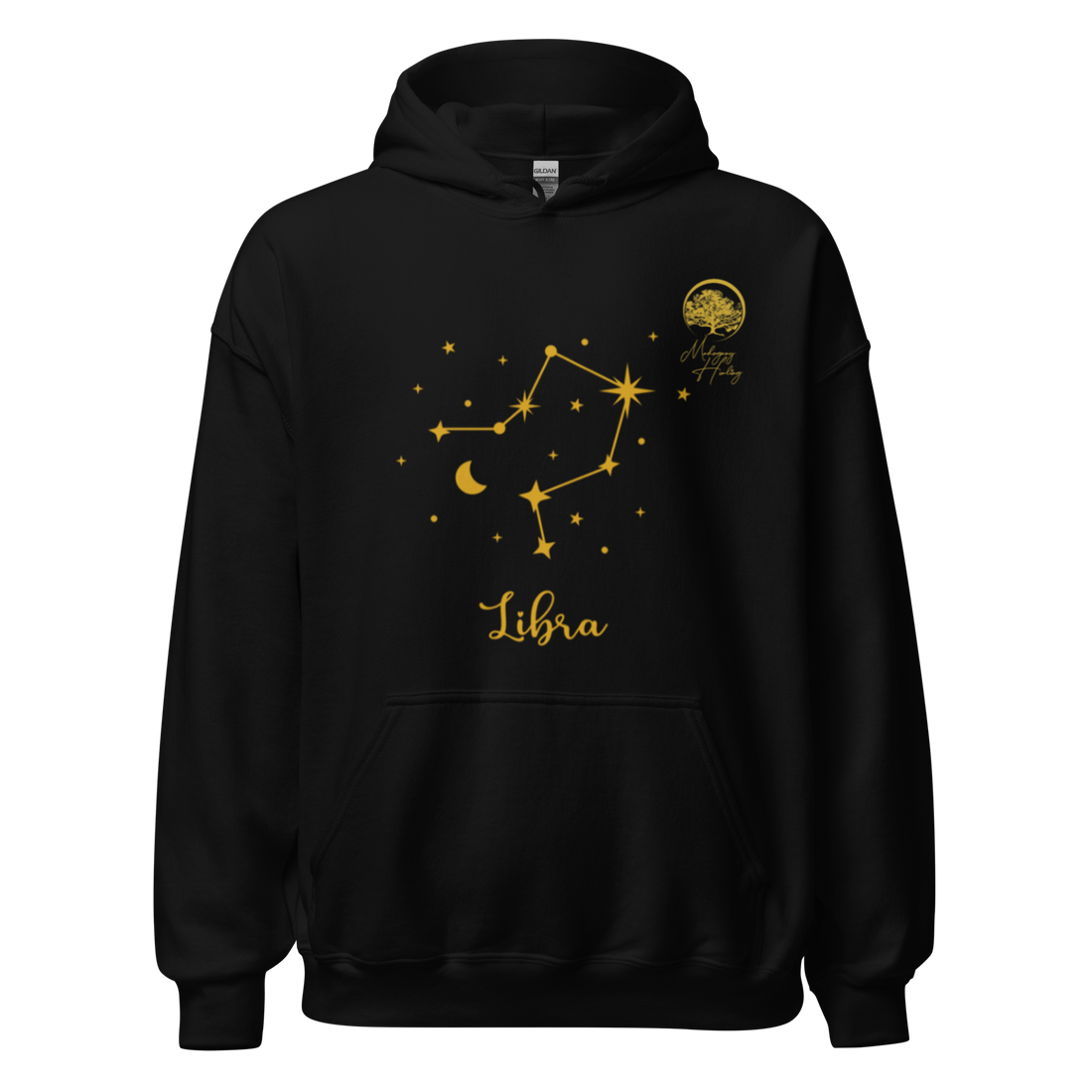 Mahogany Healing Libra Zodiac Constellation - Premium Unisex Hoodie