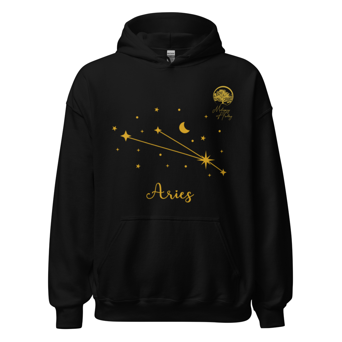 Mahogany Healing Aries Zodiac Constellation - Premium Unisex Hoodie