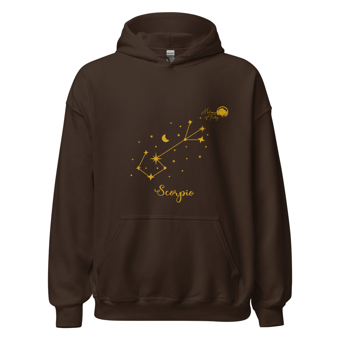 Mahogany Healing Scorpio Zodiac Constellation - Premium Unisex Hoodie