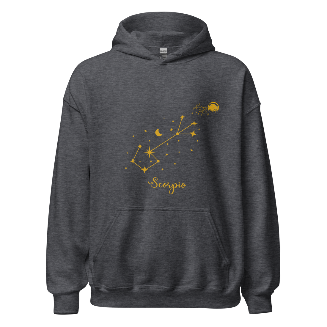 Mahogany Healing Scorpio Zodiac Constellation - Premium Unisex Hoodie