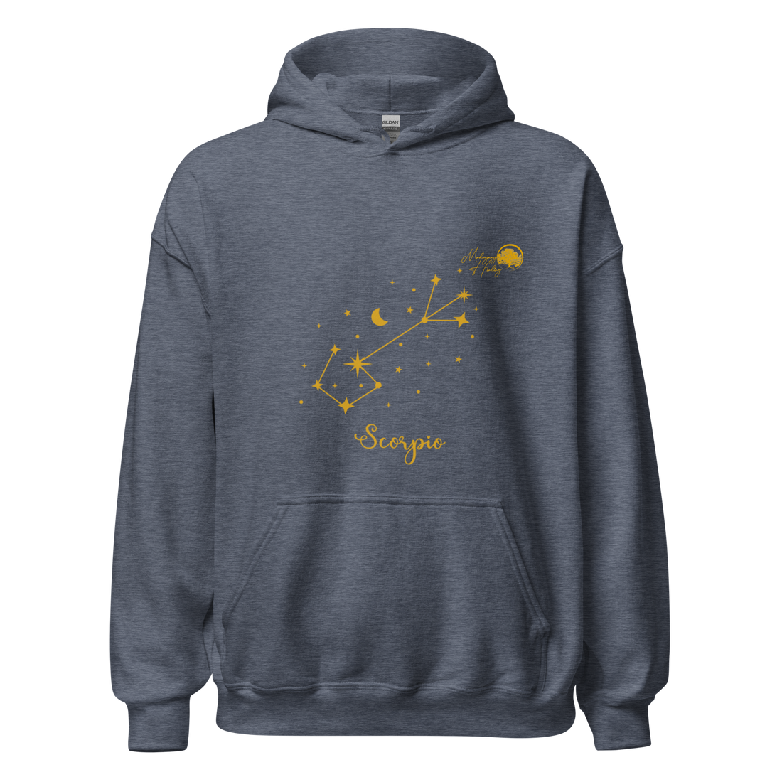 Mahogany Healing Scorpio Zodiac Constellation - Premium Unisex Hoodie