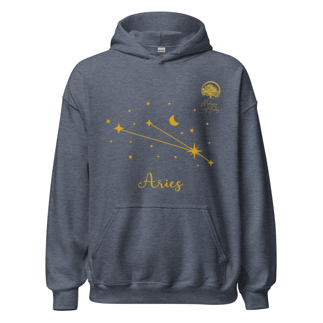 Mahogany Healing Aries Zodiac Constellation - Premium Unisex Hoodie