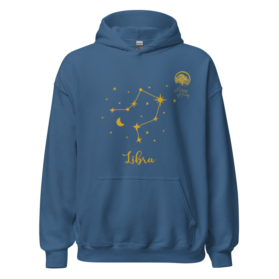 Mahogany Healing Libra Zodiac Constellation - Premium Unisex Hoodie