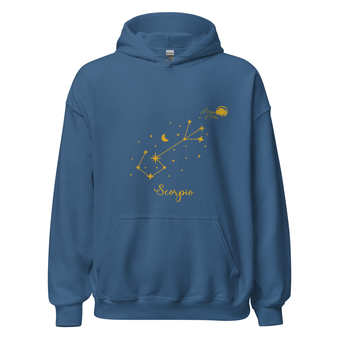 Mahogany Healing Scorpio Zodiac Constellation - Premium Unisex Hoodie