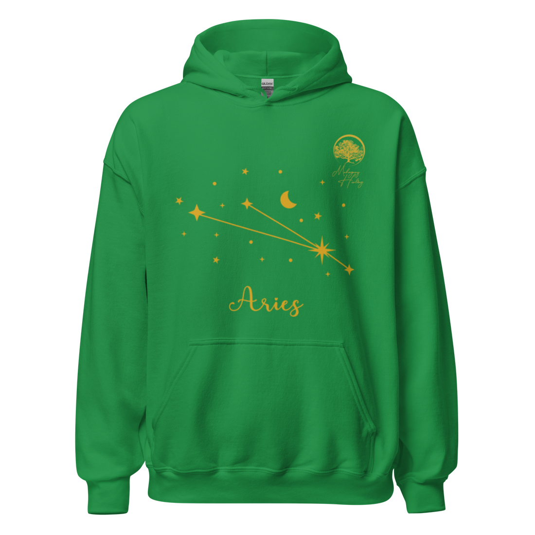 Mahogany Healing Aries Zodiac Constellation - Premium Unisex Hoodie