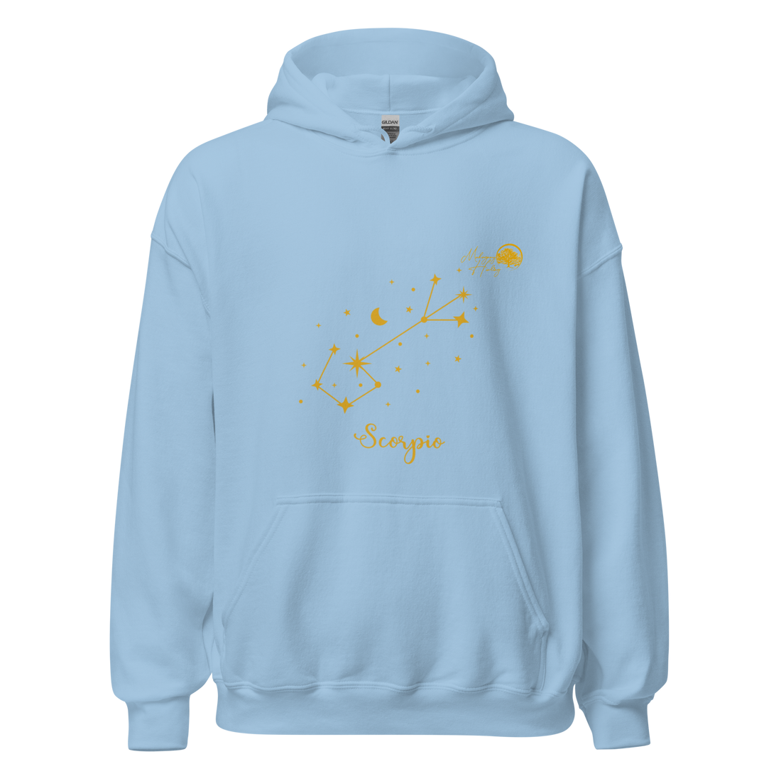 Mahogany Healing Scorpio Zodiac Constellation - Premium Unisex Hoodie