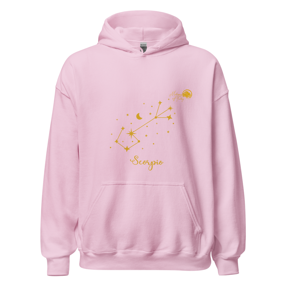 Mahogany Healing Scorpio Zodiac Constellation - Premium Unisex Hoodie
