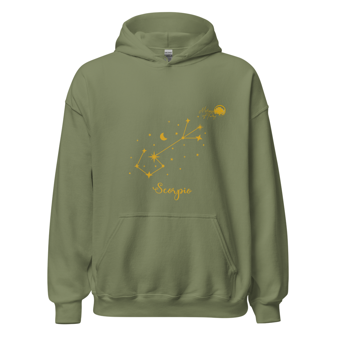 Mahogany Healing Scorpio Zodiac Constellation - Premium Unisex Hoodie