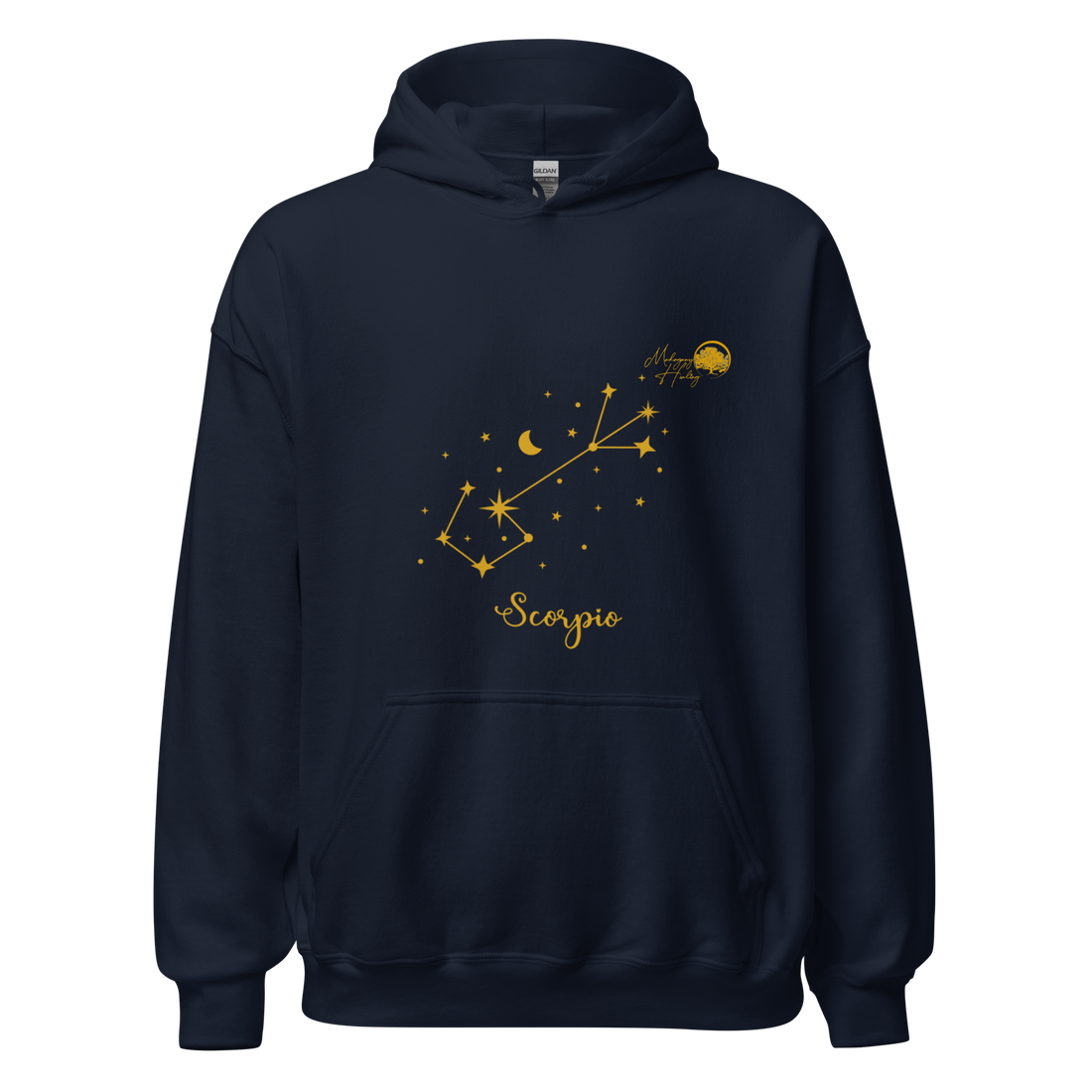 Mahogany Healing Scorpio Zodiac Constellation - Premium Unisex Hoodie