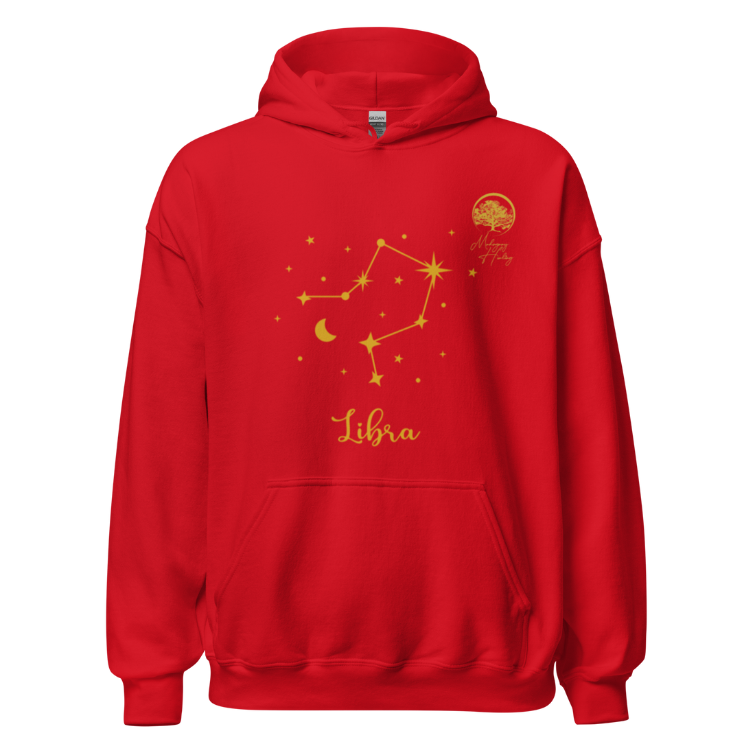 Mahogany Healing Libra Zodiac Constellation - Premium Unisex Hoodie