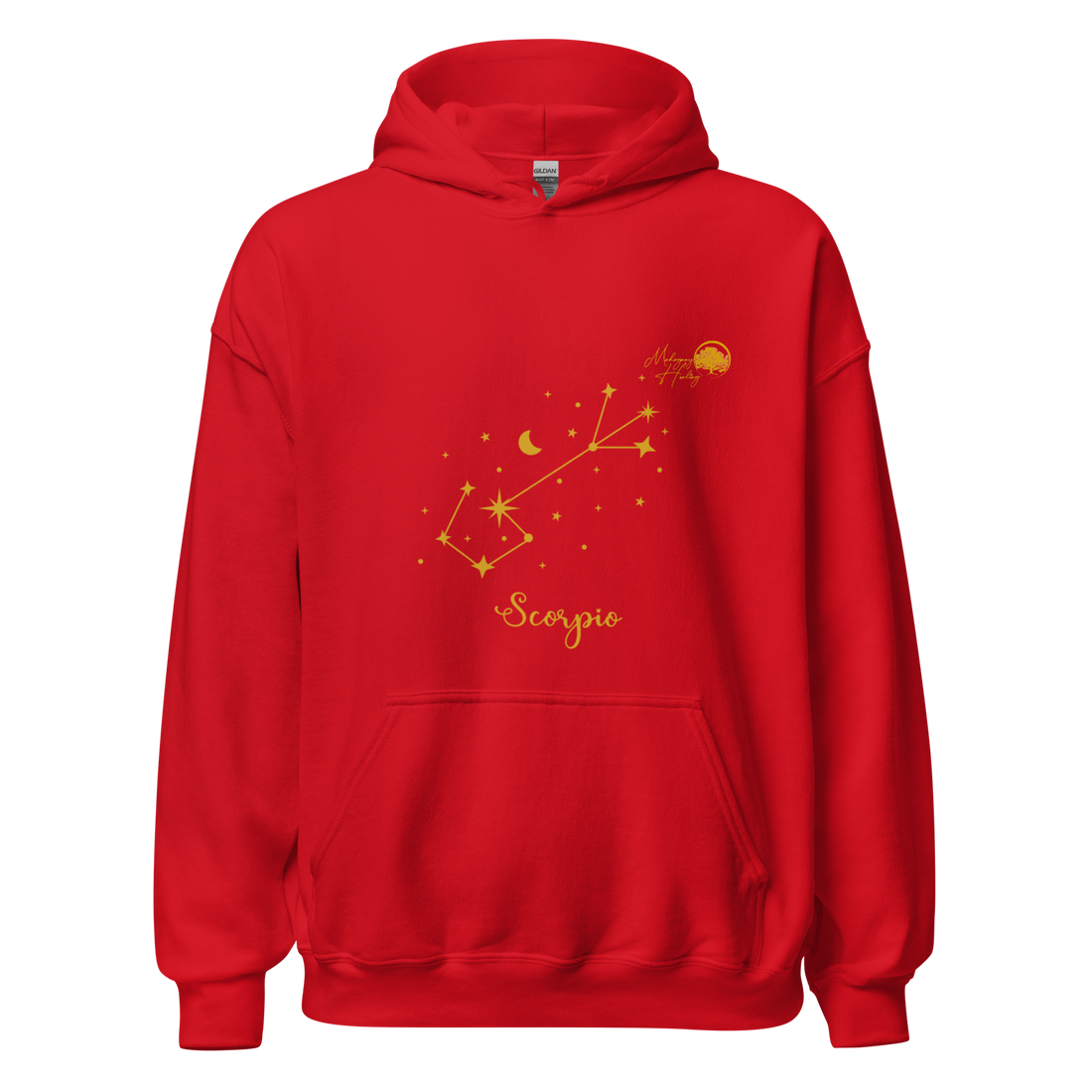 Mahogany Healing Scorpio Zodiac Constellation - Premium Unisex Hoodie