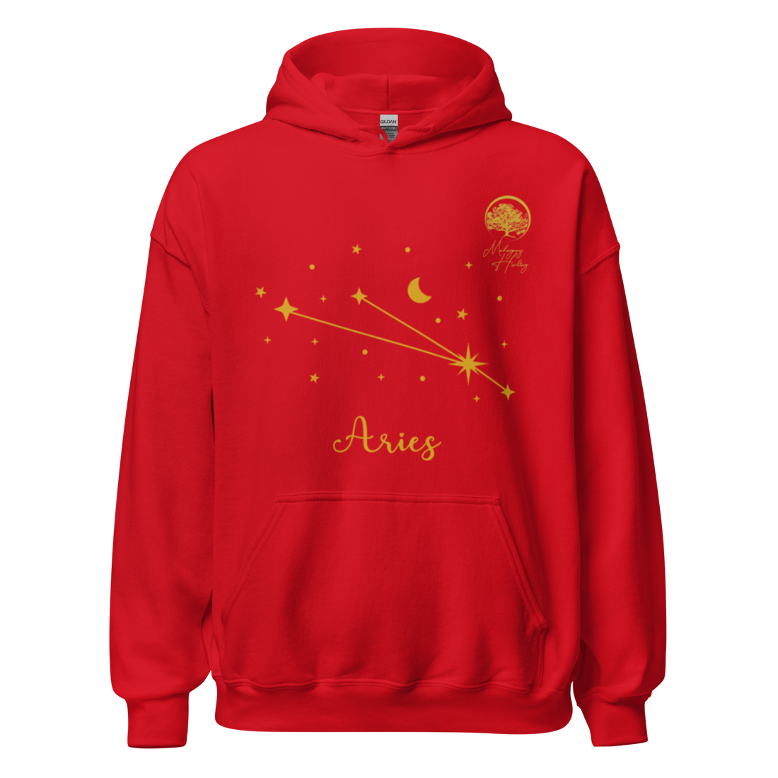 Mahogany Healing Aries Zodiac Constellation - Premium Unisex Hoodie
