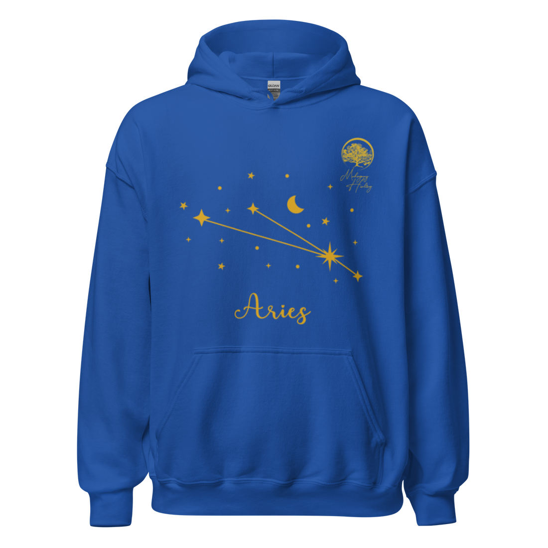 Mahogany Healing Aries Zodiac Constellation - Premium Unisex Hoodie