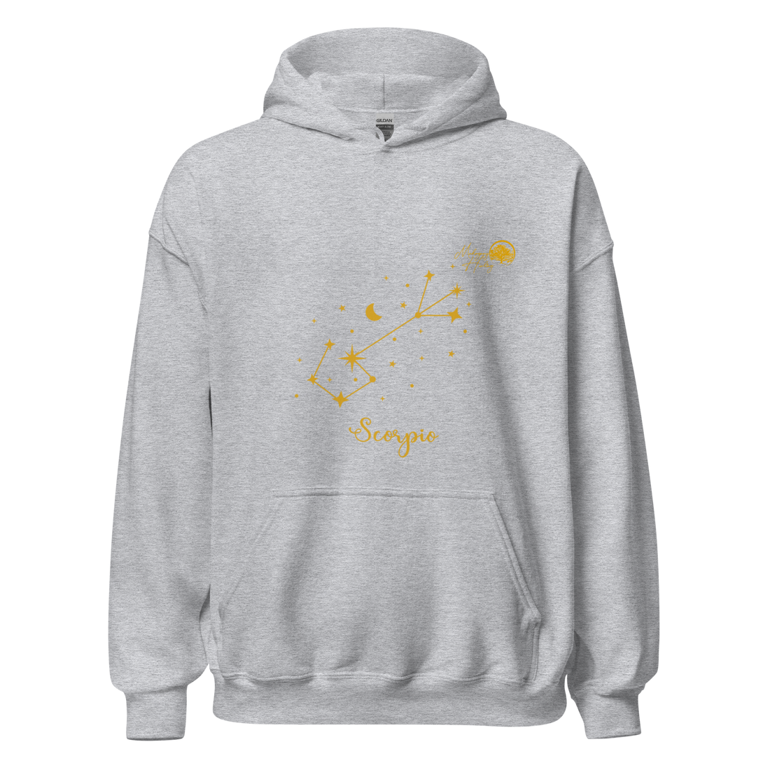 Mahogany Healing Scorpio Zodiac Constellation - Premium Unisex Hoodie