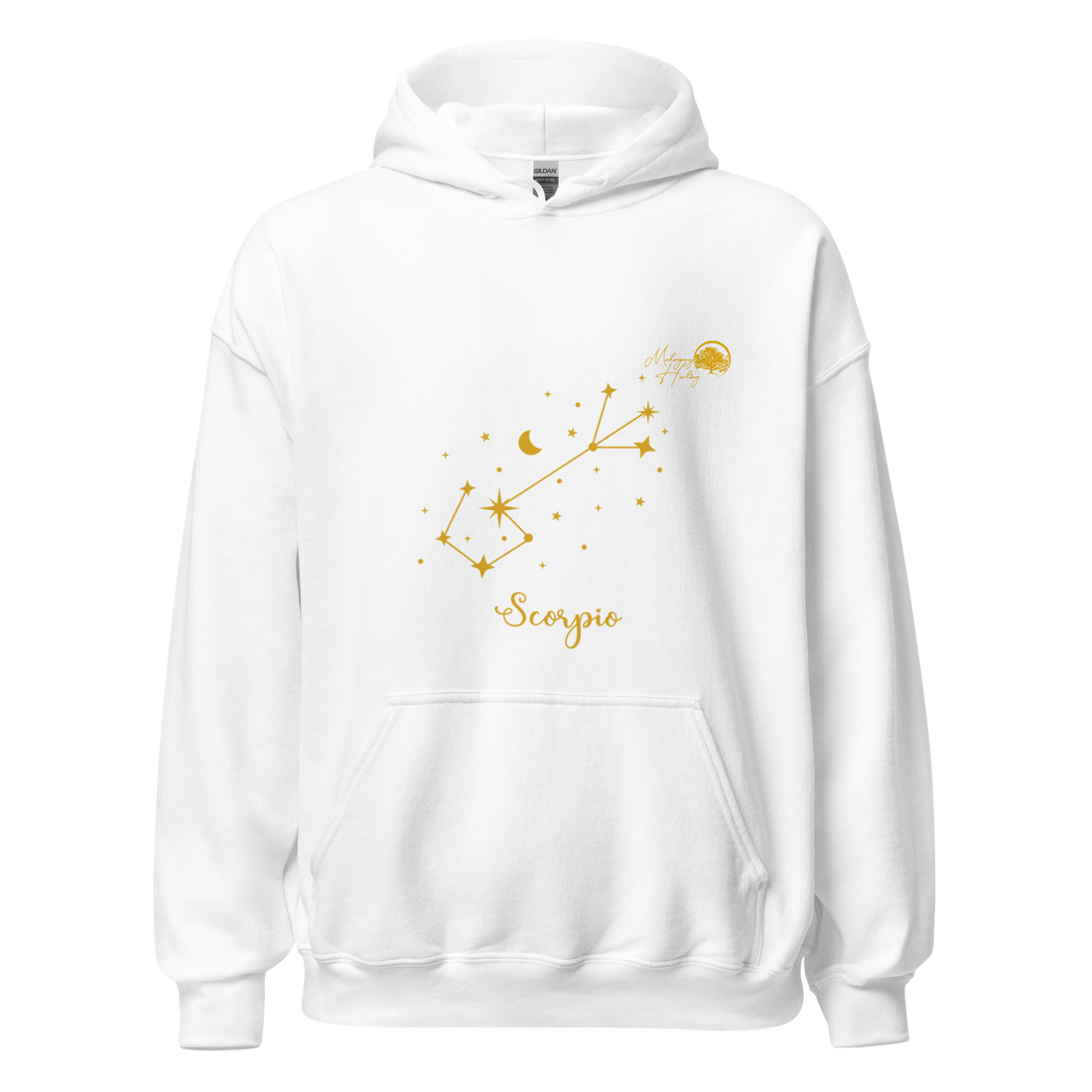 Mahogany Healing Scorpio Zodiac Constellation - Premium Unisex Hoodie