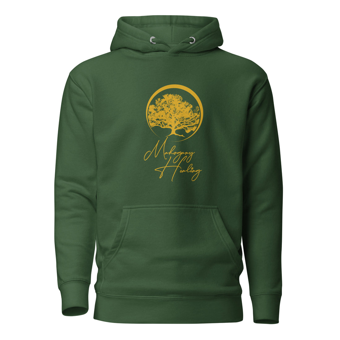 Mahogany Healing Unisex Hoodie (Vert. Gold Logo)