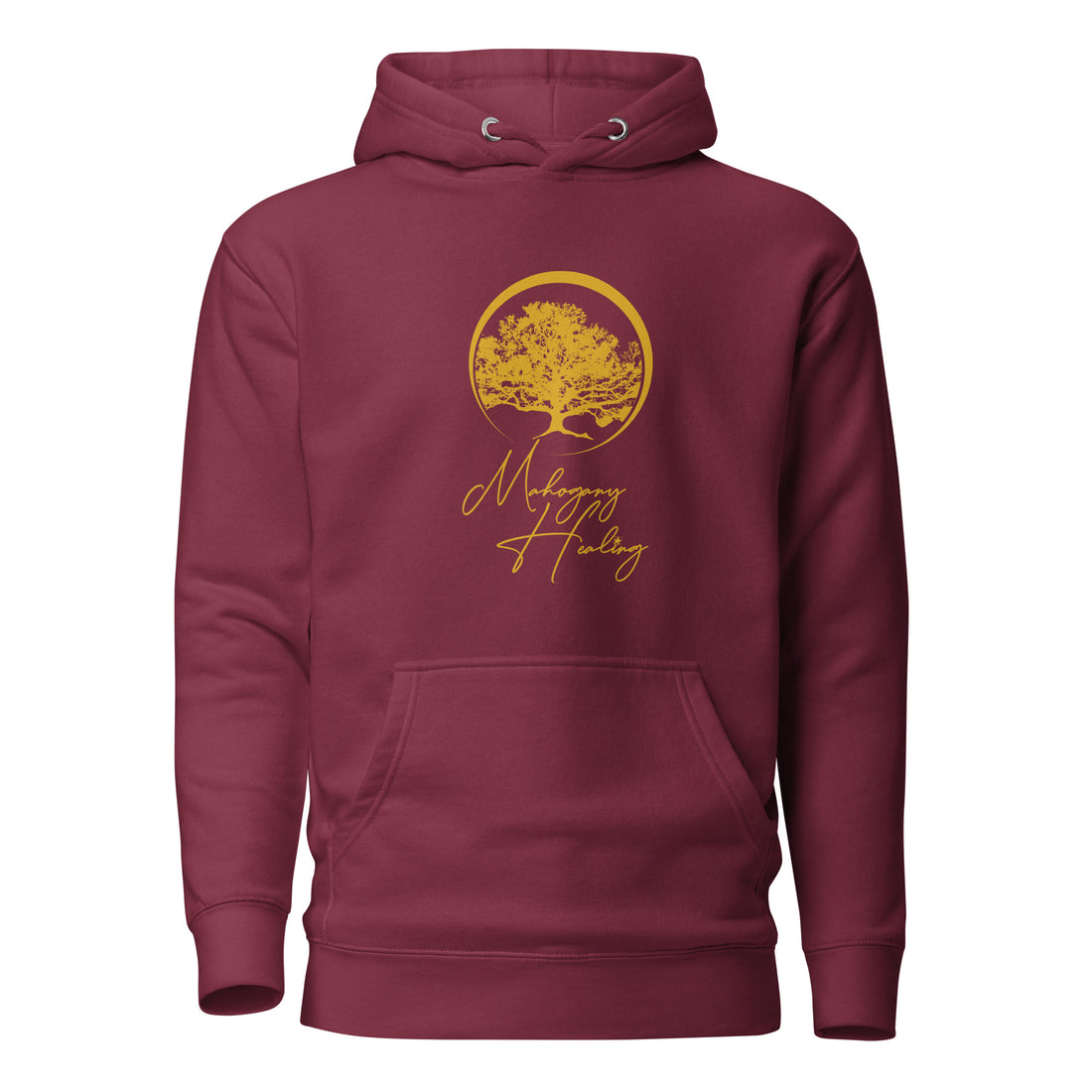 Mahogany Healing Unisex Hoodie (Vert. Gold Logo)