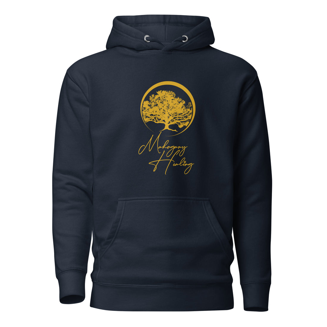 Mahogany Healing Unisex Hoodie (Vert. Gold Logo)