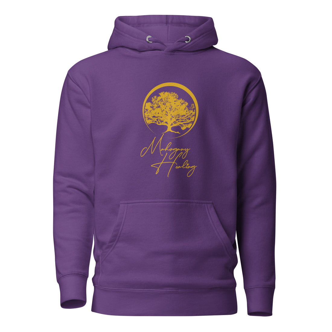 Mahogany Healing Unisex Hoodie (Vert. Gold Logo)