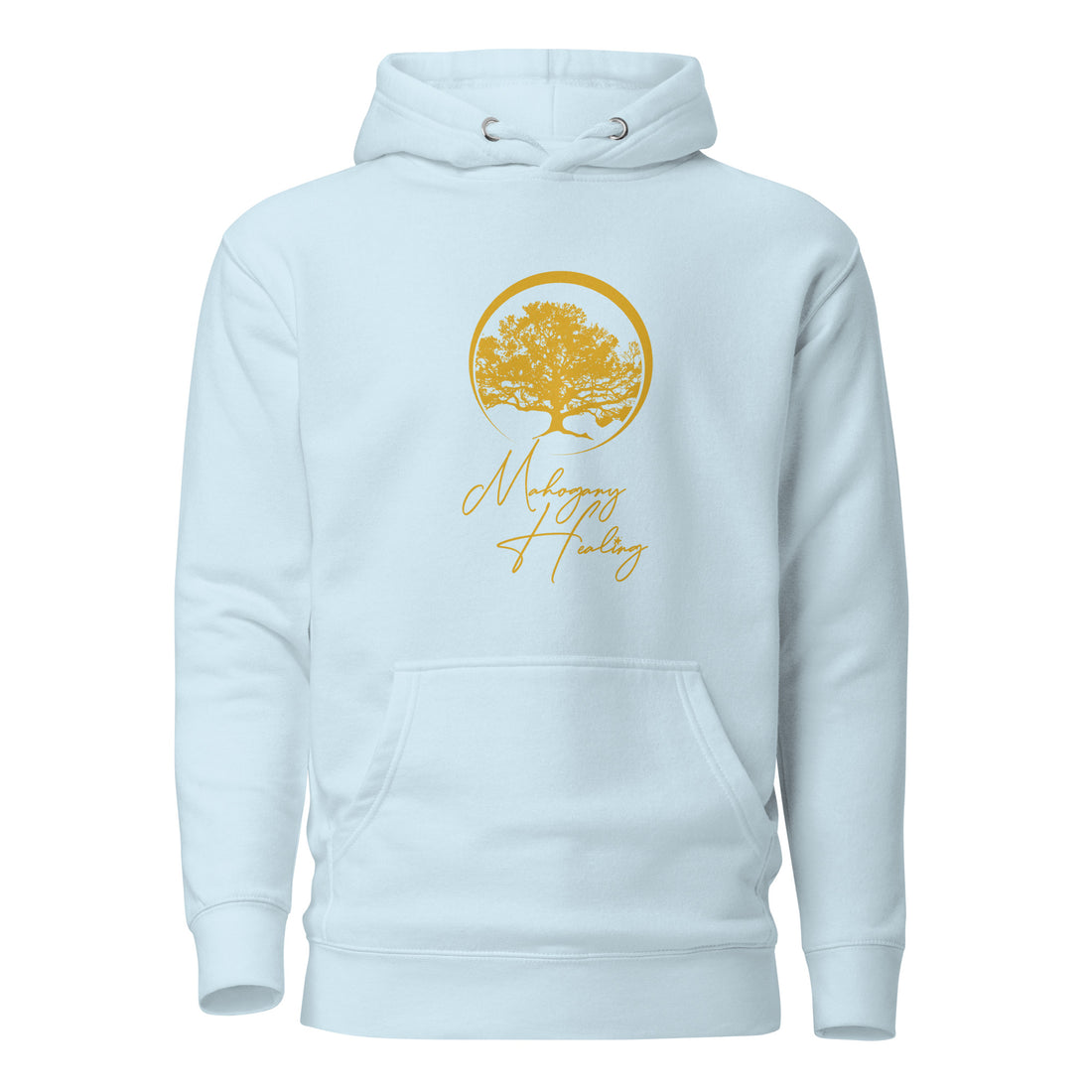 Mahogany Healing Unisex Hoodie (Vert. Gold Logo)