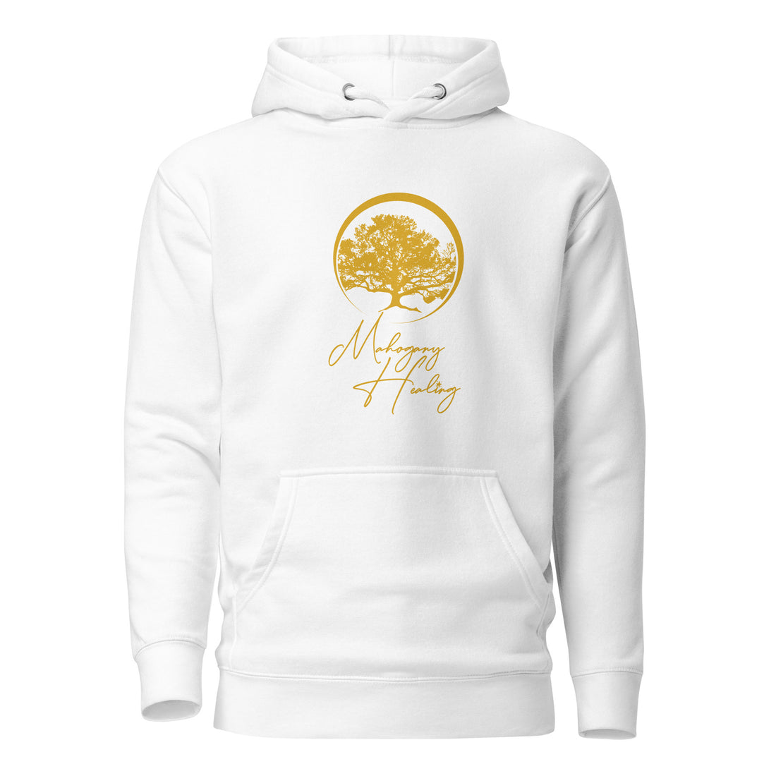 Mahogany Healing Unisex Hoodie (Vert. Gold Logo)