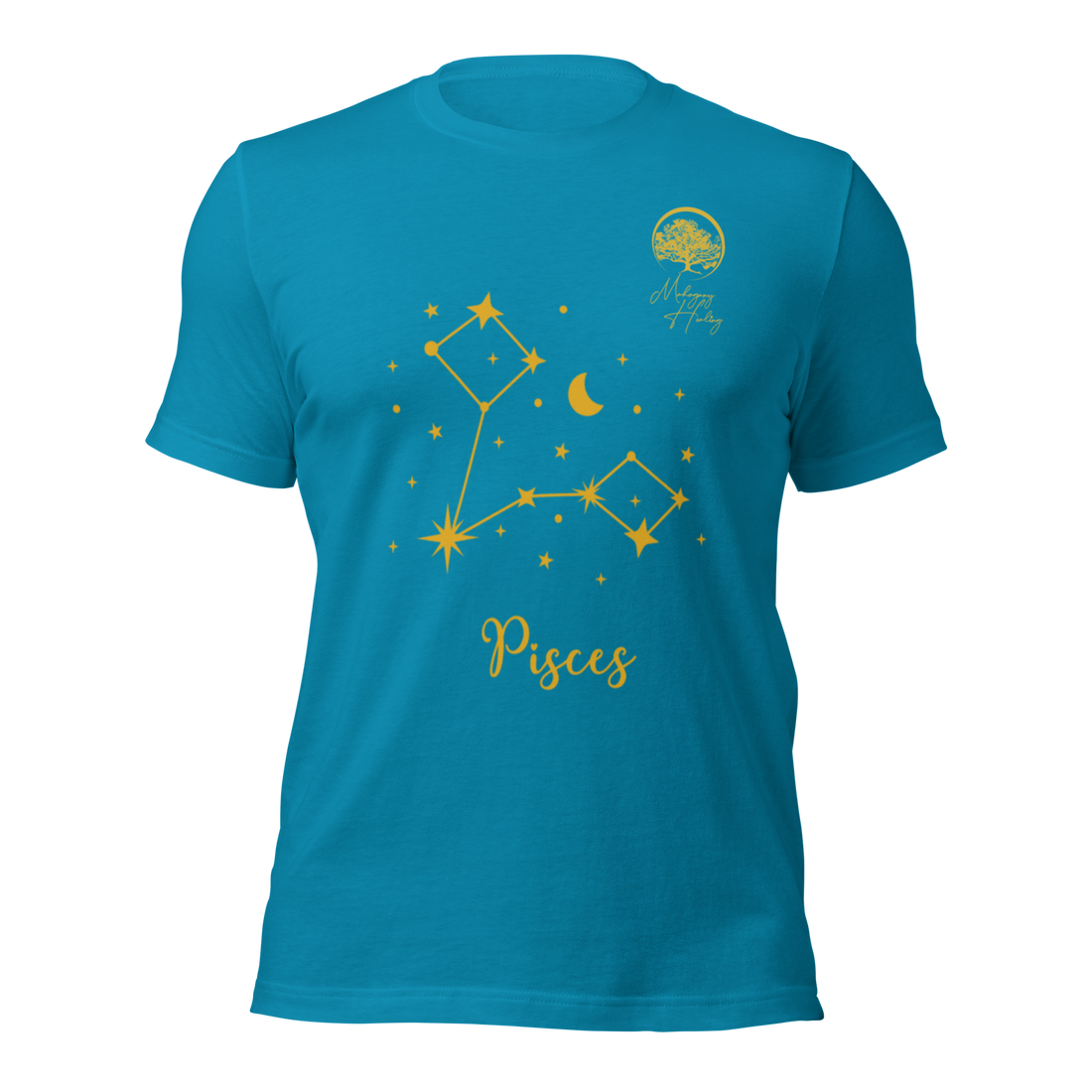 Mahogany Healing Pisces Zodiac Sign Unisex T-shirt