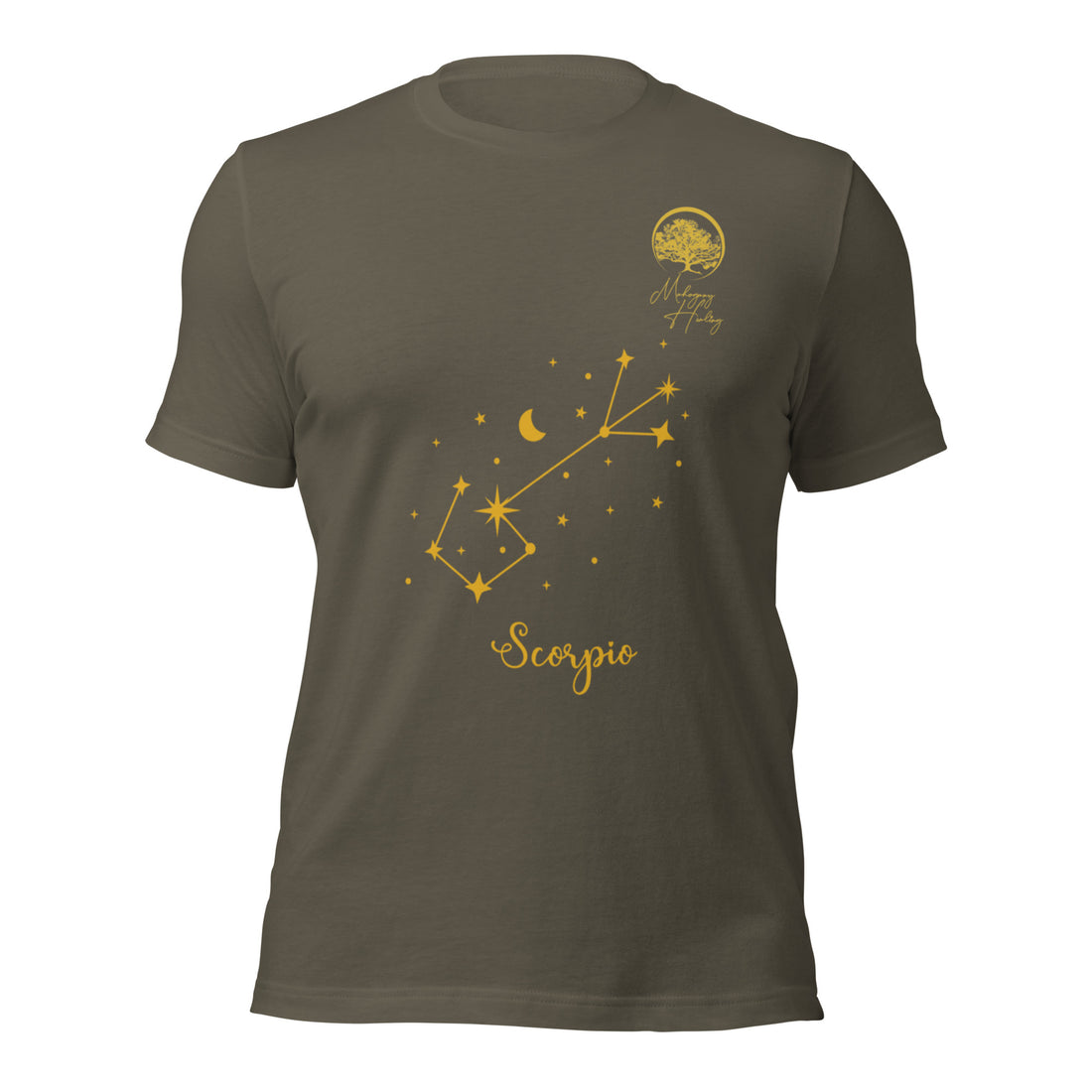 Mahogany Healing Scorpio Zodiac Sign Unisex T-shirt