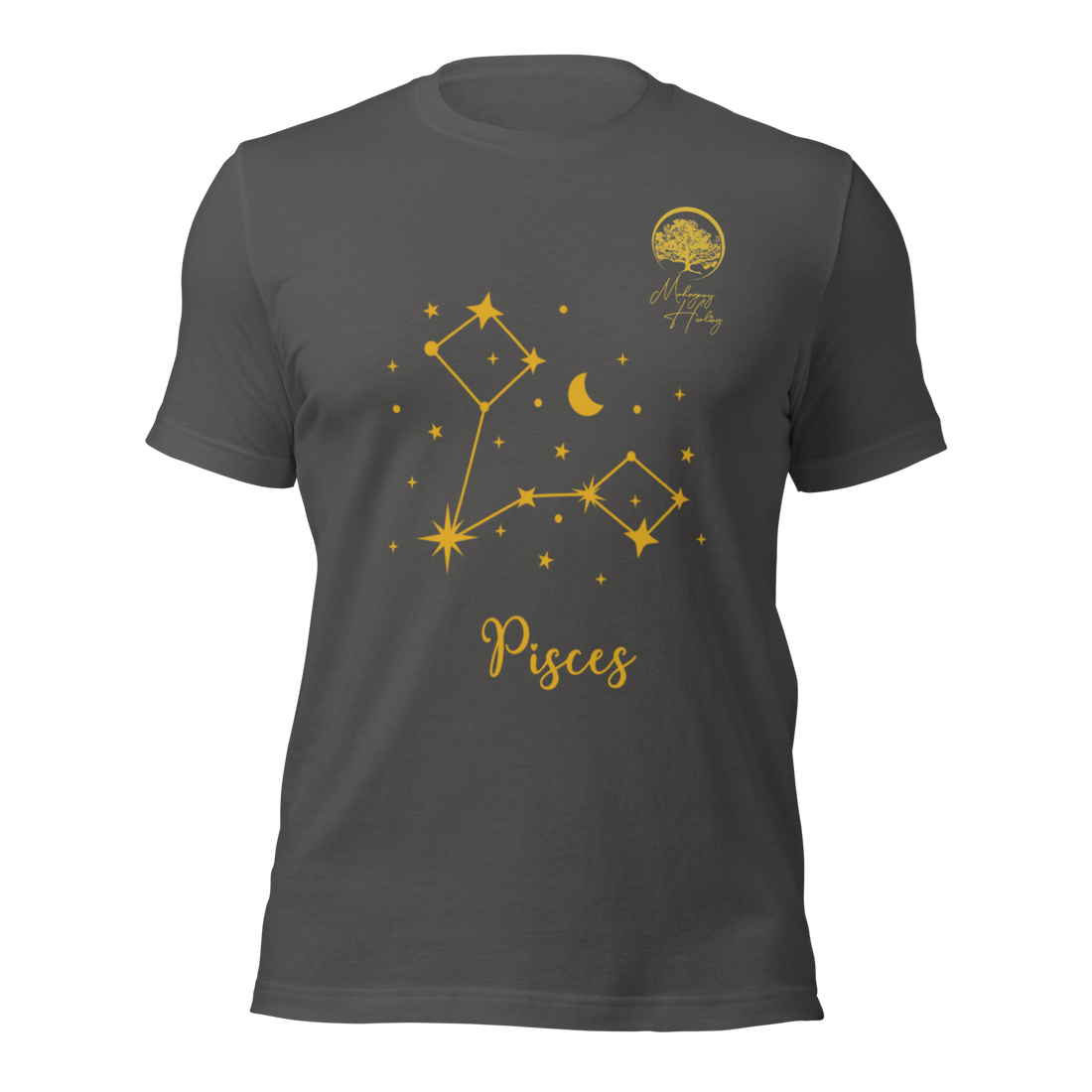 Mahogany Healing Pisces Zodiac Sign Unisex T-shirt
