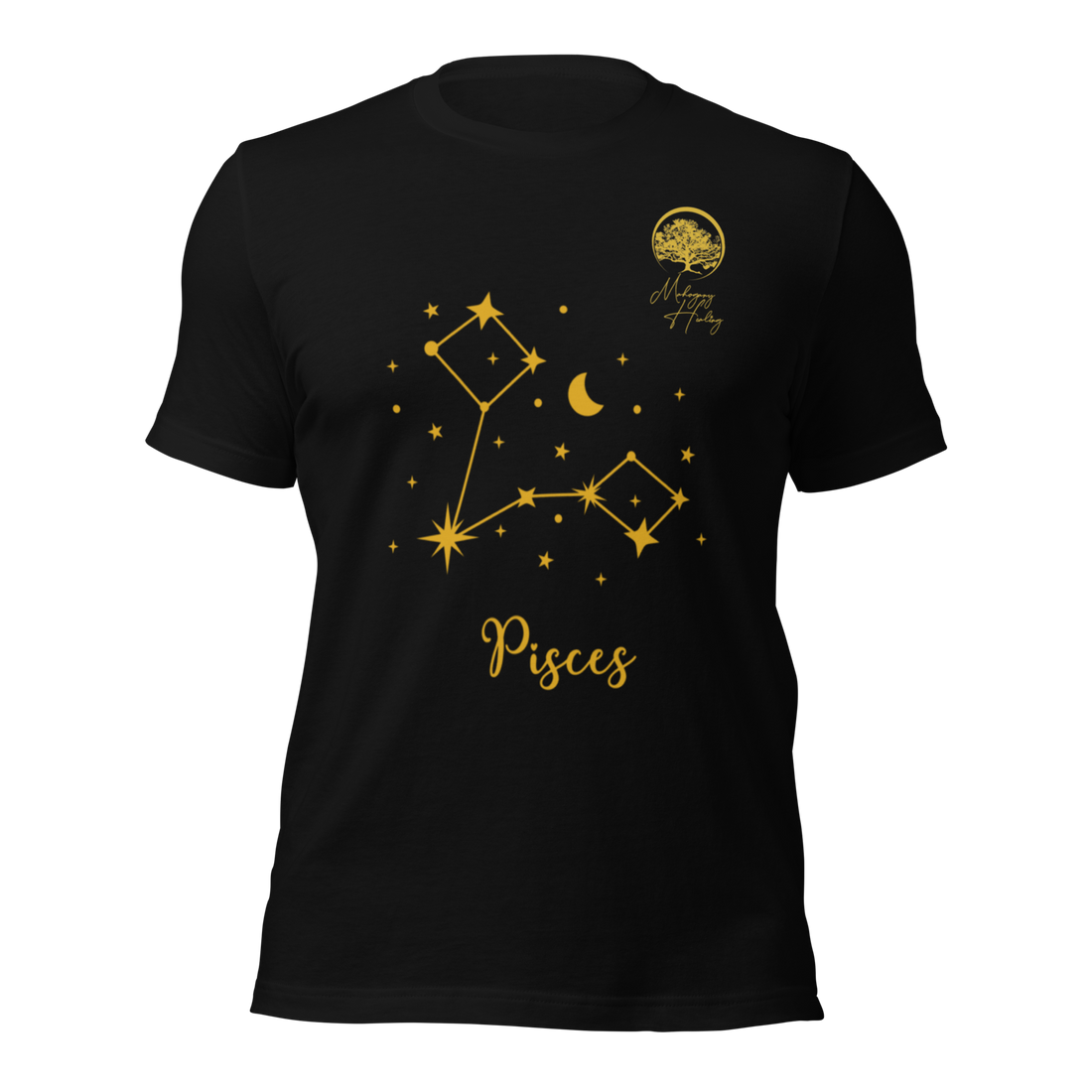 Mahogany Healing Pisces Zodiac Sign Unisex T-shirt