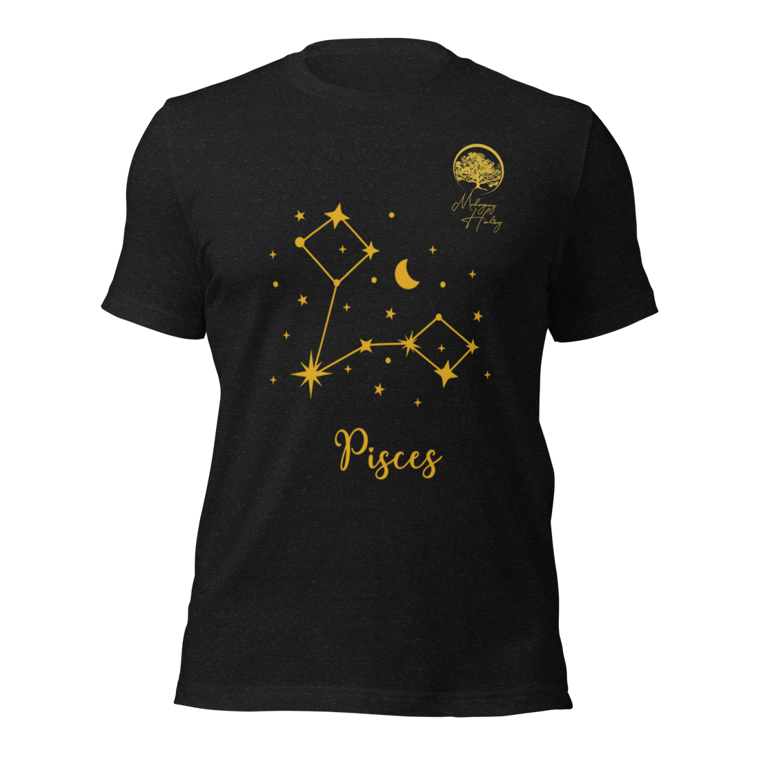 Mahogany Healing Pisces Zodiac Sign Unisex T-shirt
