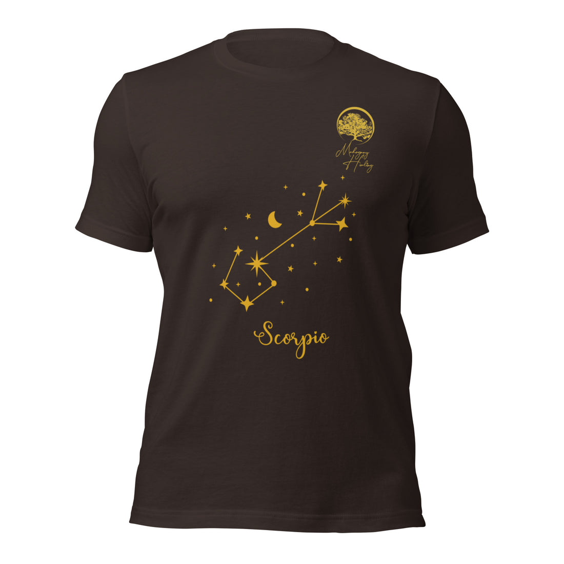 Mahogany Healing Scorpio Zodiac Sign Unisex T-shirt