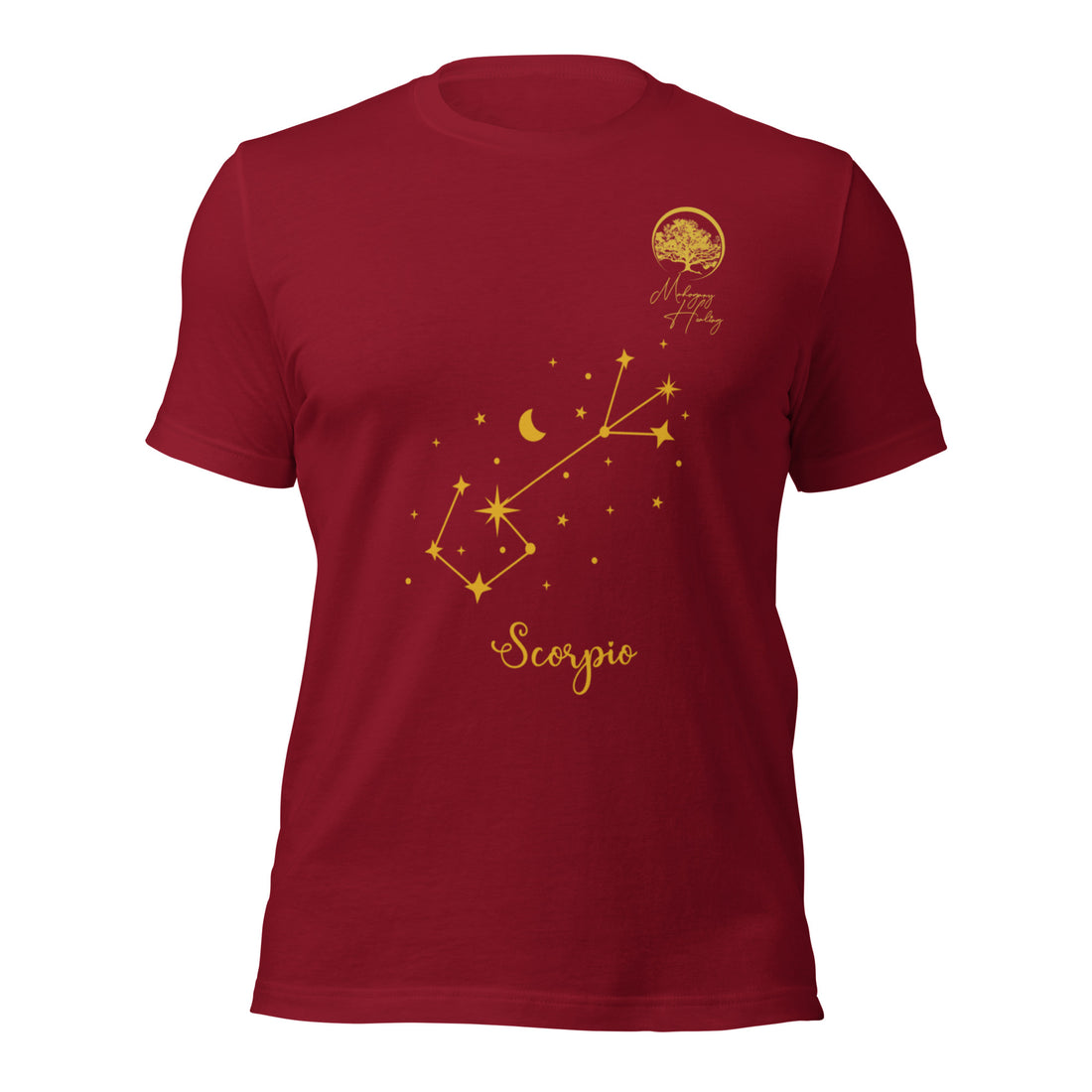 Mahogany Healing Scorpio Zodiac Sign Unisex T-shirt