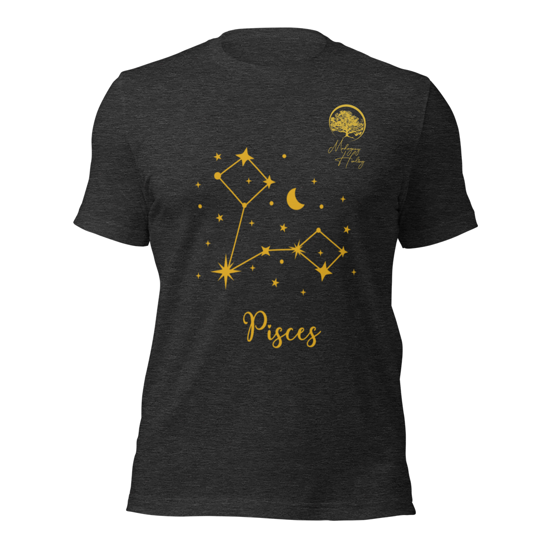 Mahogany Healing Pisces Zodiac Sign Unisex T-shirt