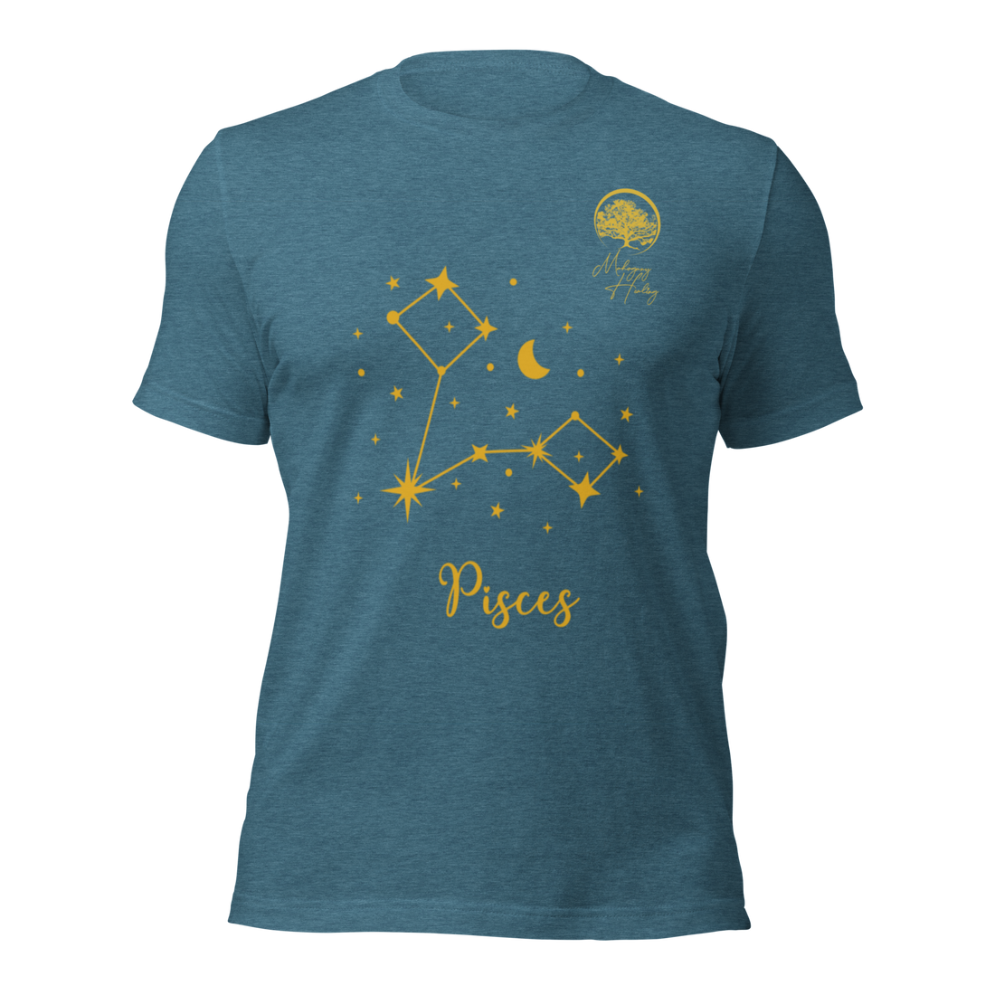 Mahogany Healing Pisces Zodiac Sign Unisex T-shirt