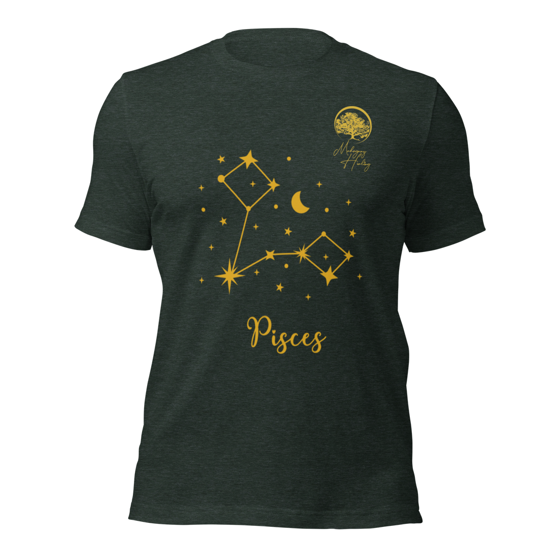 Mahogany Healing Pisces Zodiac Sign Unisex T-shirt