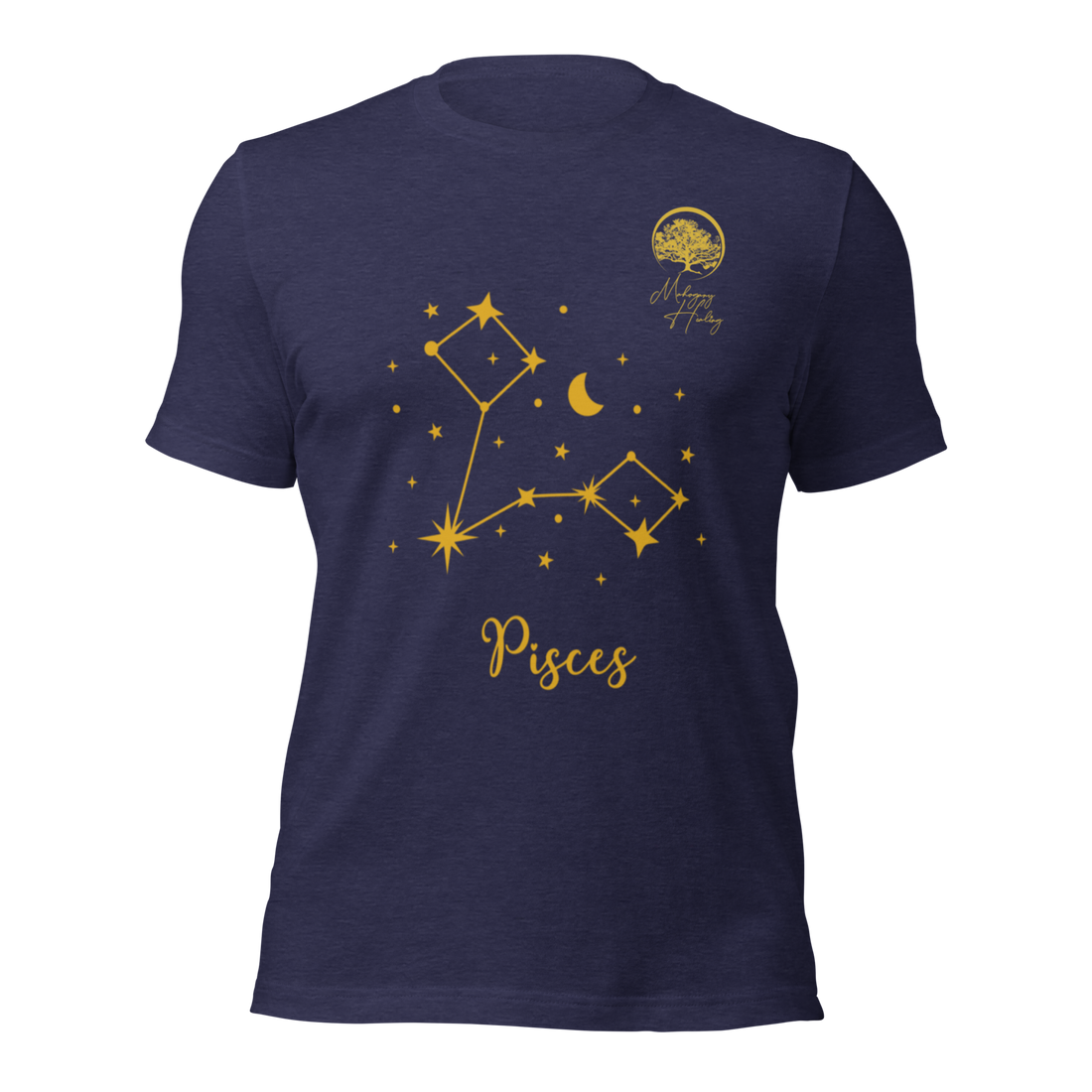 Mahogany Healing Pisces Zodiac Sign Unisex T-shirt