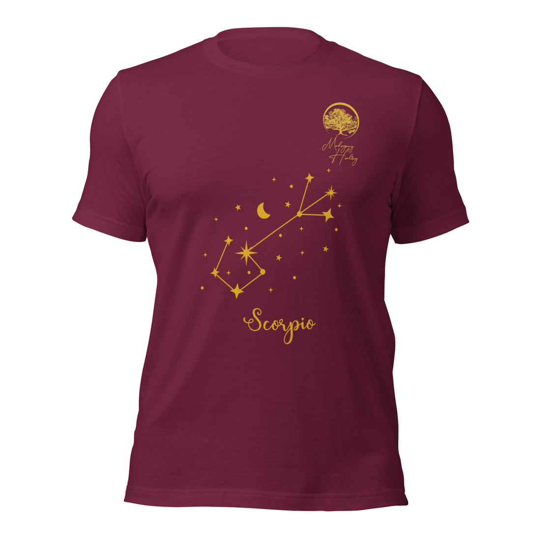 Mahogany Healing Scorpio Zodiac Sign Unisex T-shirt