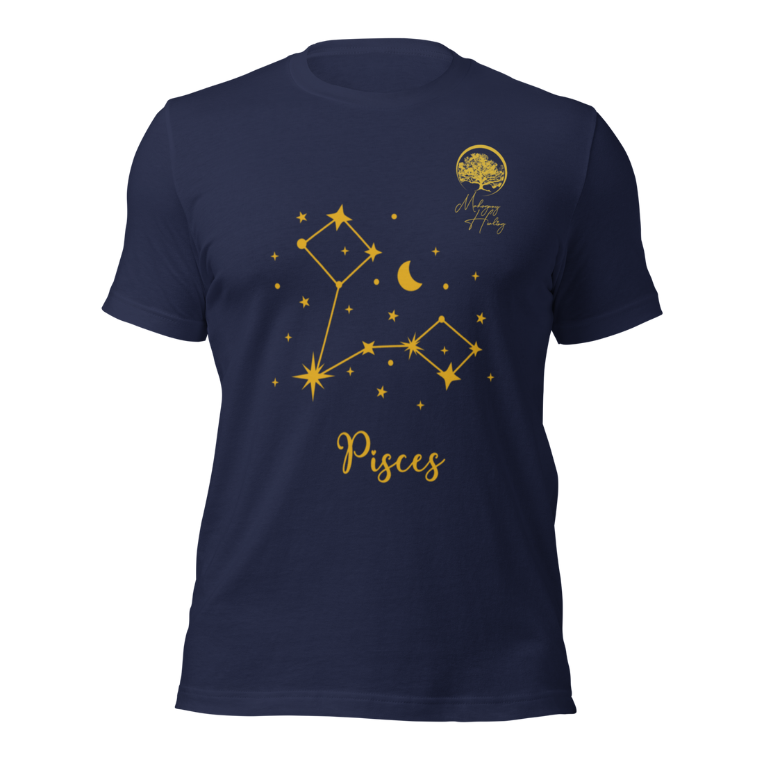 Mahogany Healing Pisces Zodiac Sign Unisex T-shirt