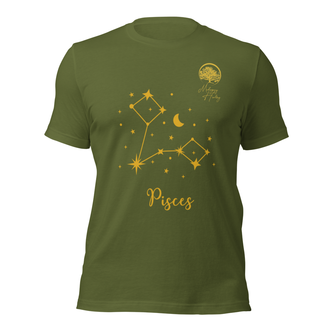 Mahogany Healing Pisces Zodiac Sign Unisex T-shirt