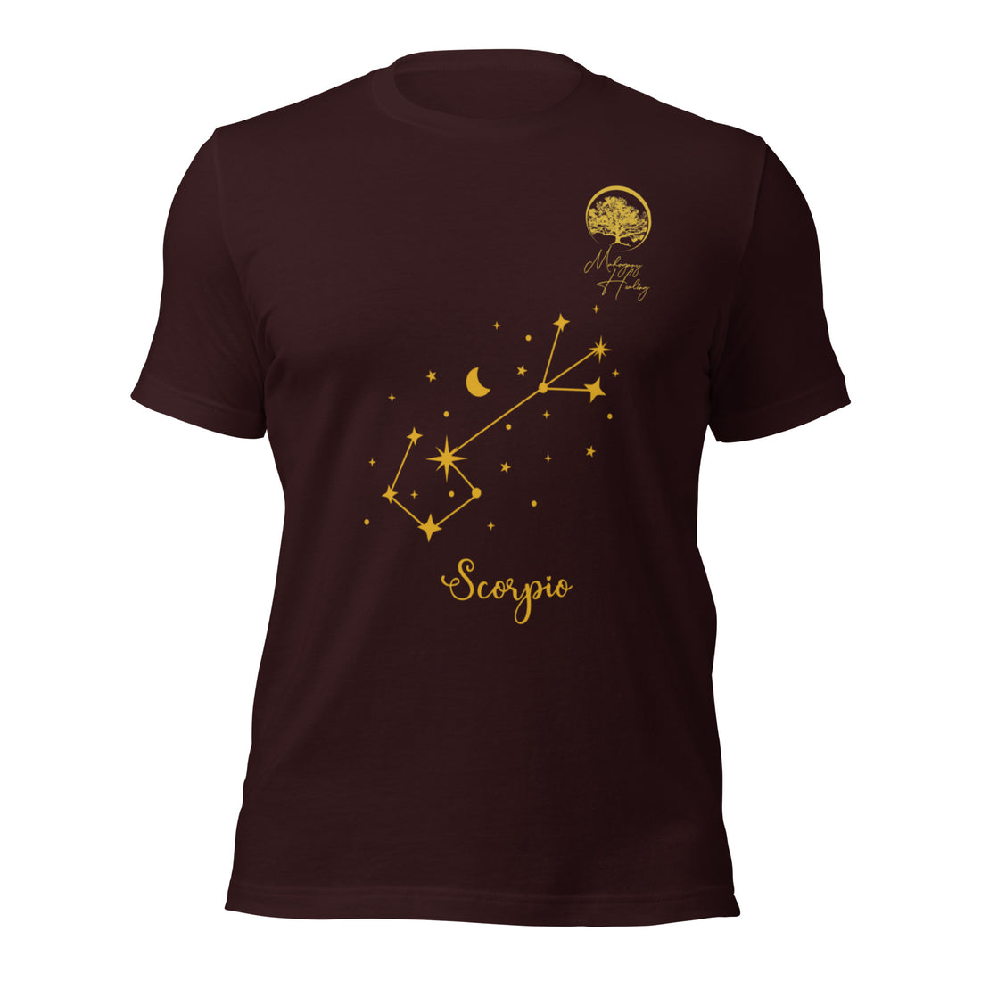 Mahogany Healing Scorpio Zodiac Sign Unisex T-shirt