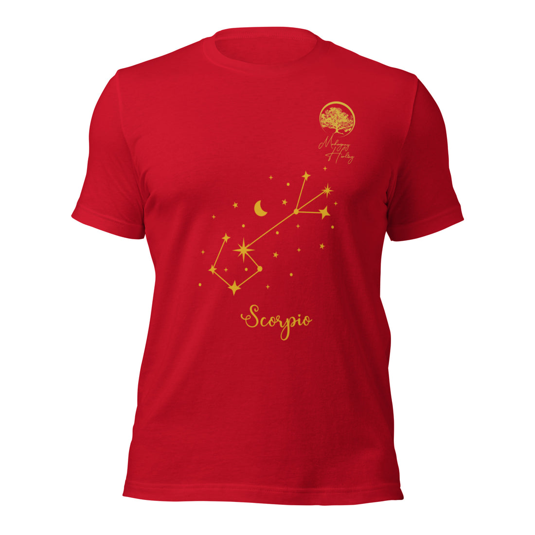 Mahogany Healing Scorpio Zodiac Sign Unisex T-shirt