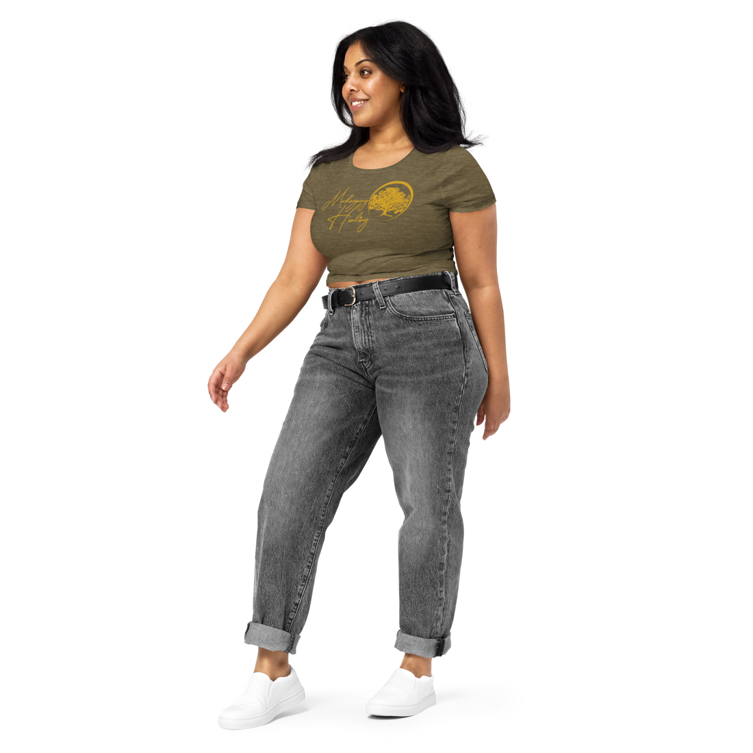 Mahogany Healing Branded Women’s Crop Tee