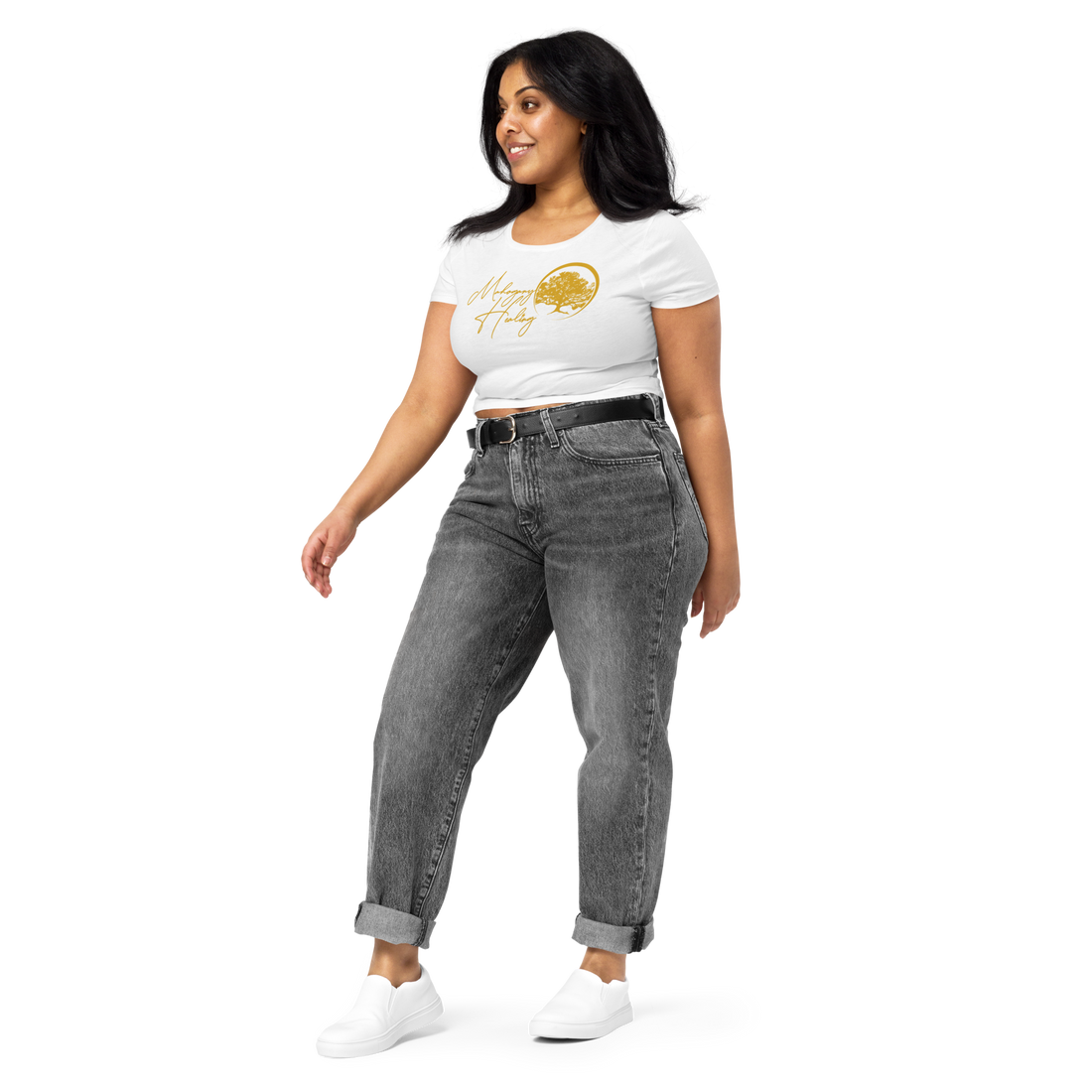 Mahogany Healing Branded Women’s Crop Tee