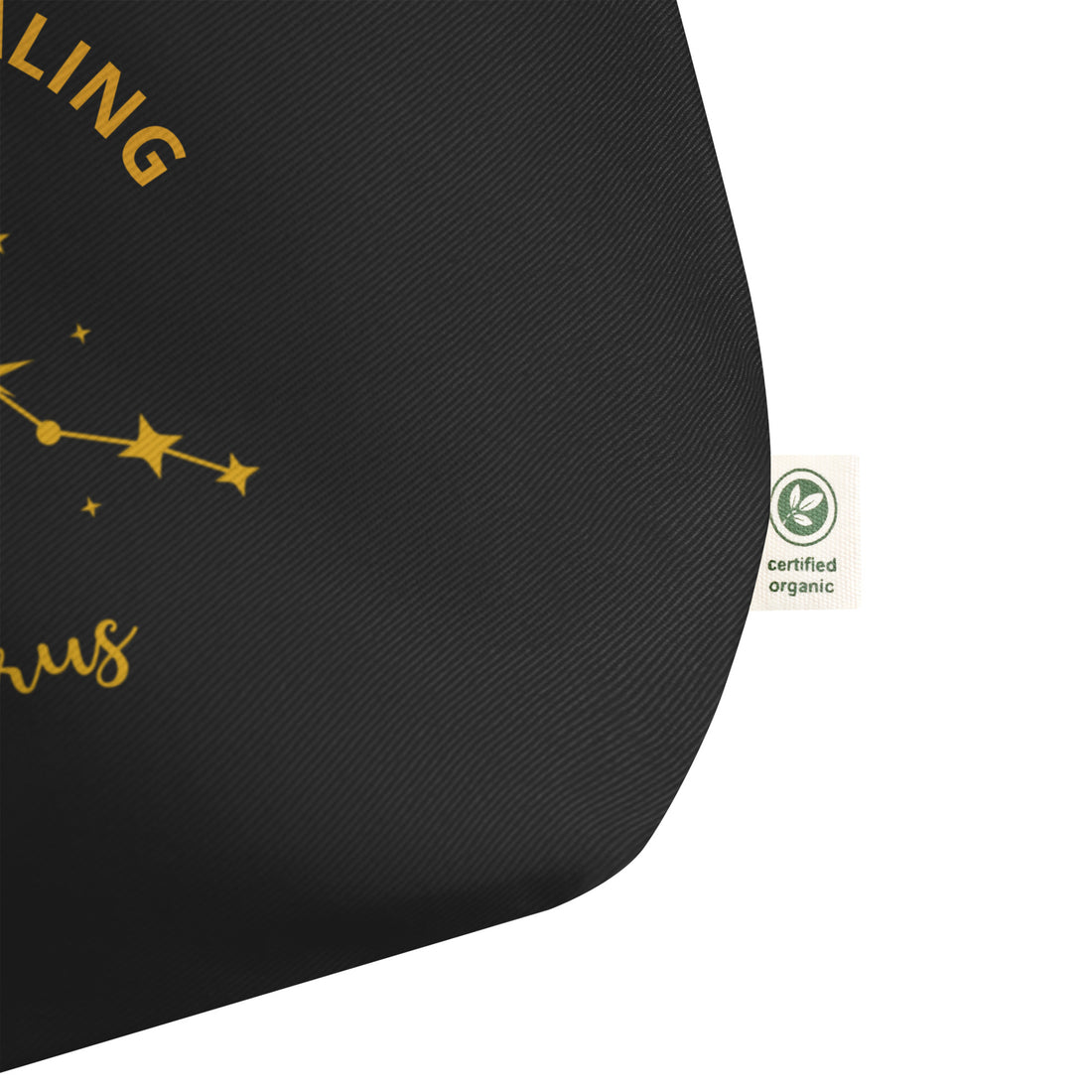 Mahogany Healing Taurus Zodiac Constellation Large organic tote bag