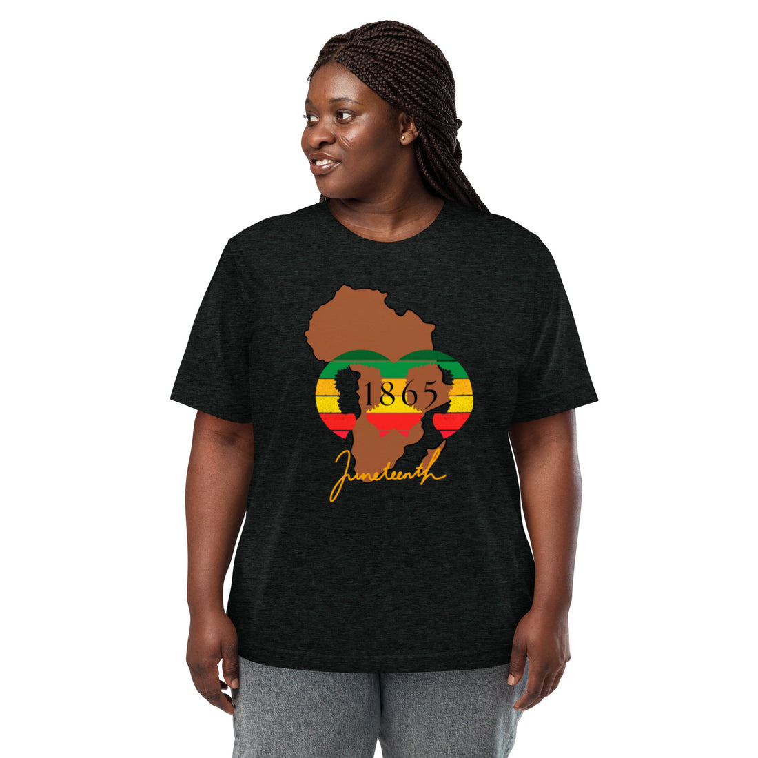 Mahogany Healing Juneteenth Silhouette Unisex -t-shirt