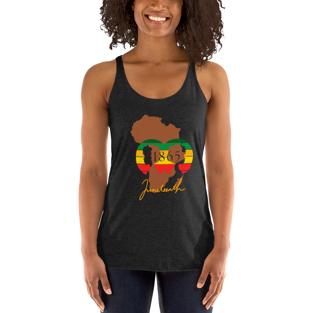 Mahogany Healing Juneteenth Silhouette - Women's Racerback Tank